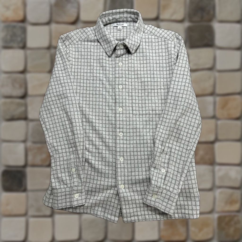 Madewell Madewell Shirt Womens XS White Cotton Blend Button Up Plaid Cardigan? Size XS / US 0-2 / IT 36-38 - 1 Thumbnail