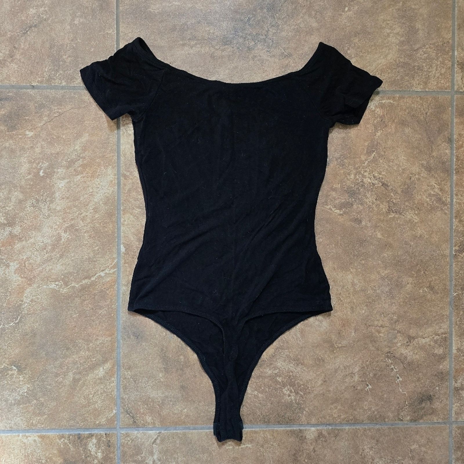 Asos Black | ASOS | Short Sleeve Thong Bodysuit Size XS / US 0-2 / IT 36-38 - 2 Thumbnail