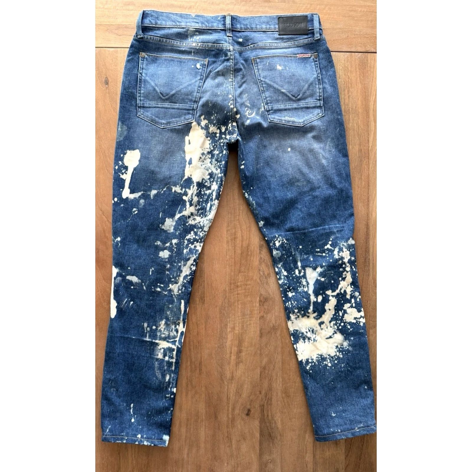 Hudson Hudson Blake Jeans Mens 36 Slim Straight Blue Splatter Size US 36 / EU 52 - 2 Thumbnail