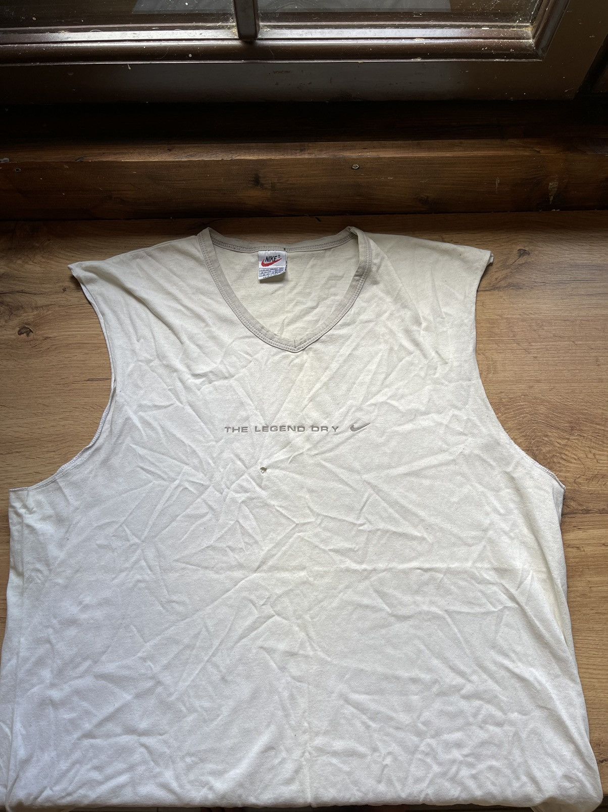 Nike × Vintage 80’s Nike Vintage The Legend Dry sleeveless centre logo Size US XL / EU 56 / 4 - 1 Thumbnail