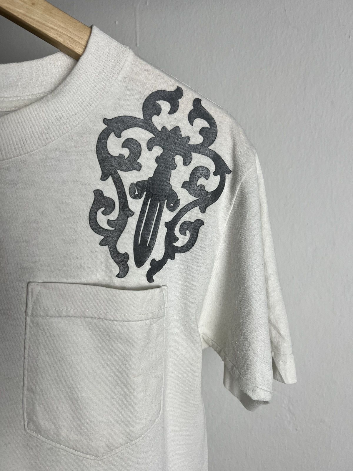 Vintage Chrome Hearts Cemetary Cross Dagger Pocket Tee
