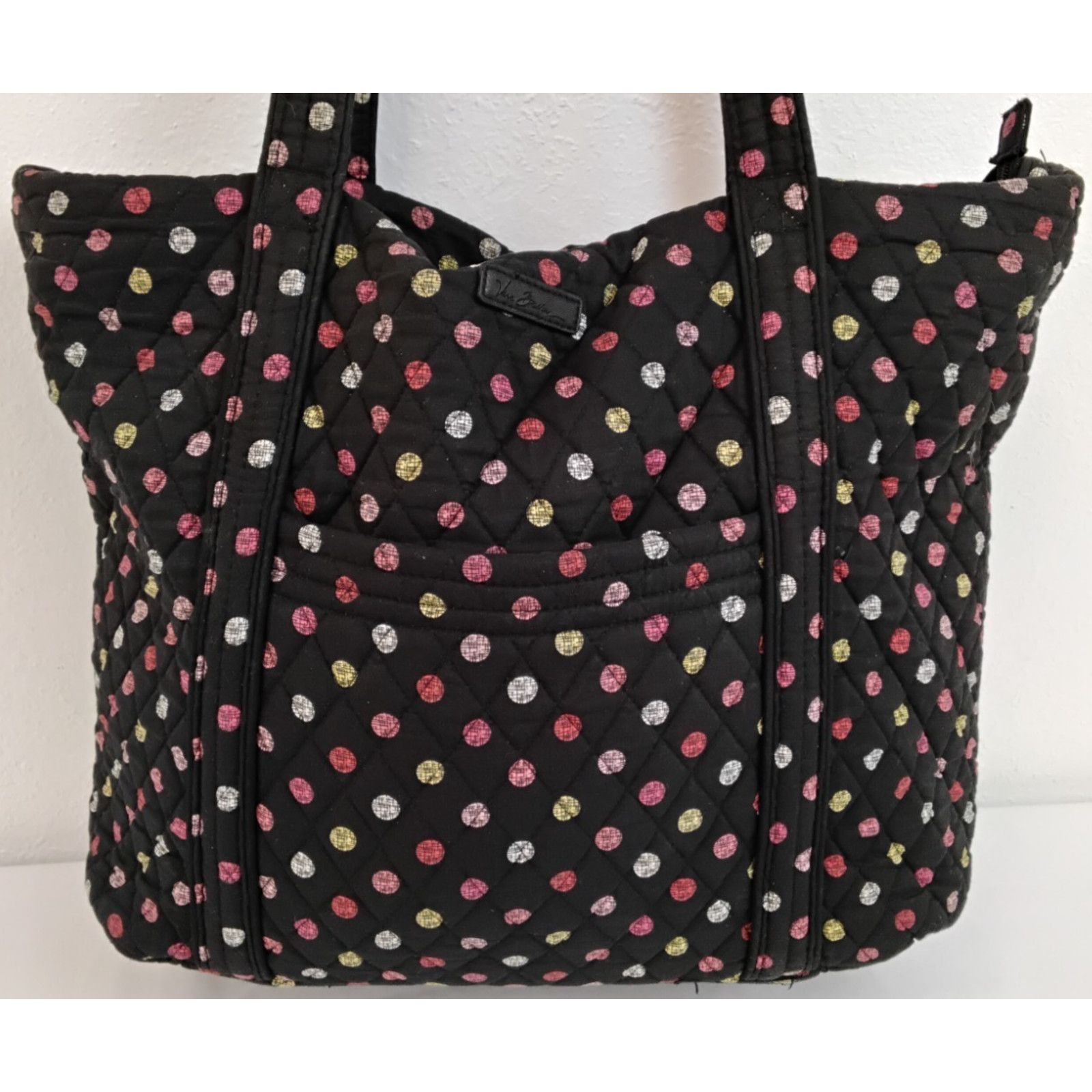 Vera Bradley Vera Bradley Tote Bag Work Shoulder Bag Black Havana Dots Size ONE SIZE - 5 Thumbnail