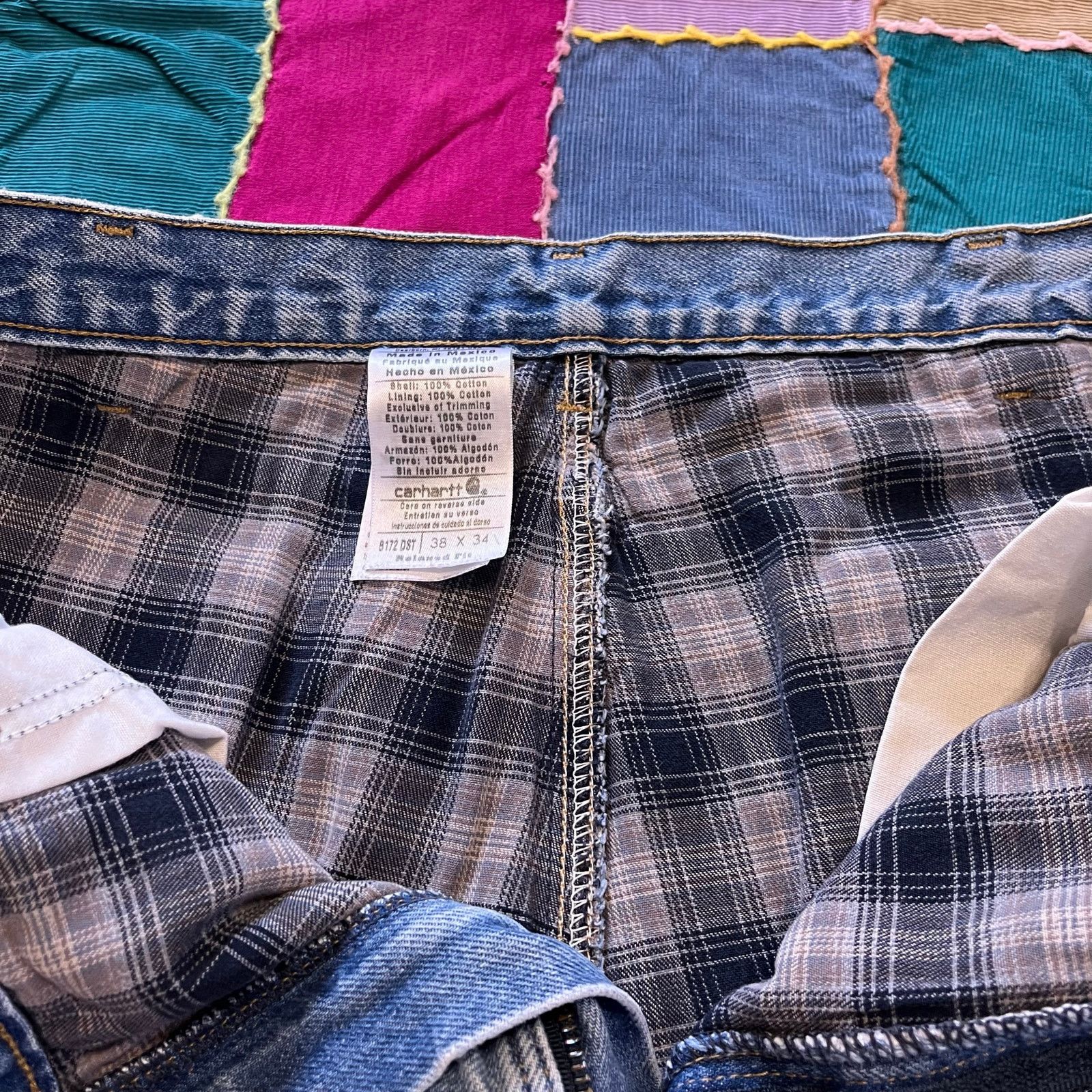 Carhartt Carhartt Detroit Style Blanket Lined Blue Jeans 38Wx30L Size US 38 / EU 54 - 4 Thumbnail
