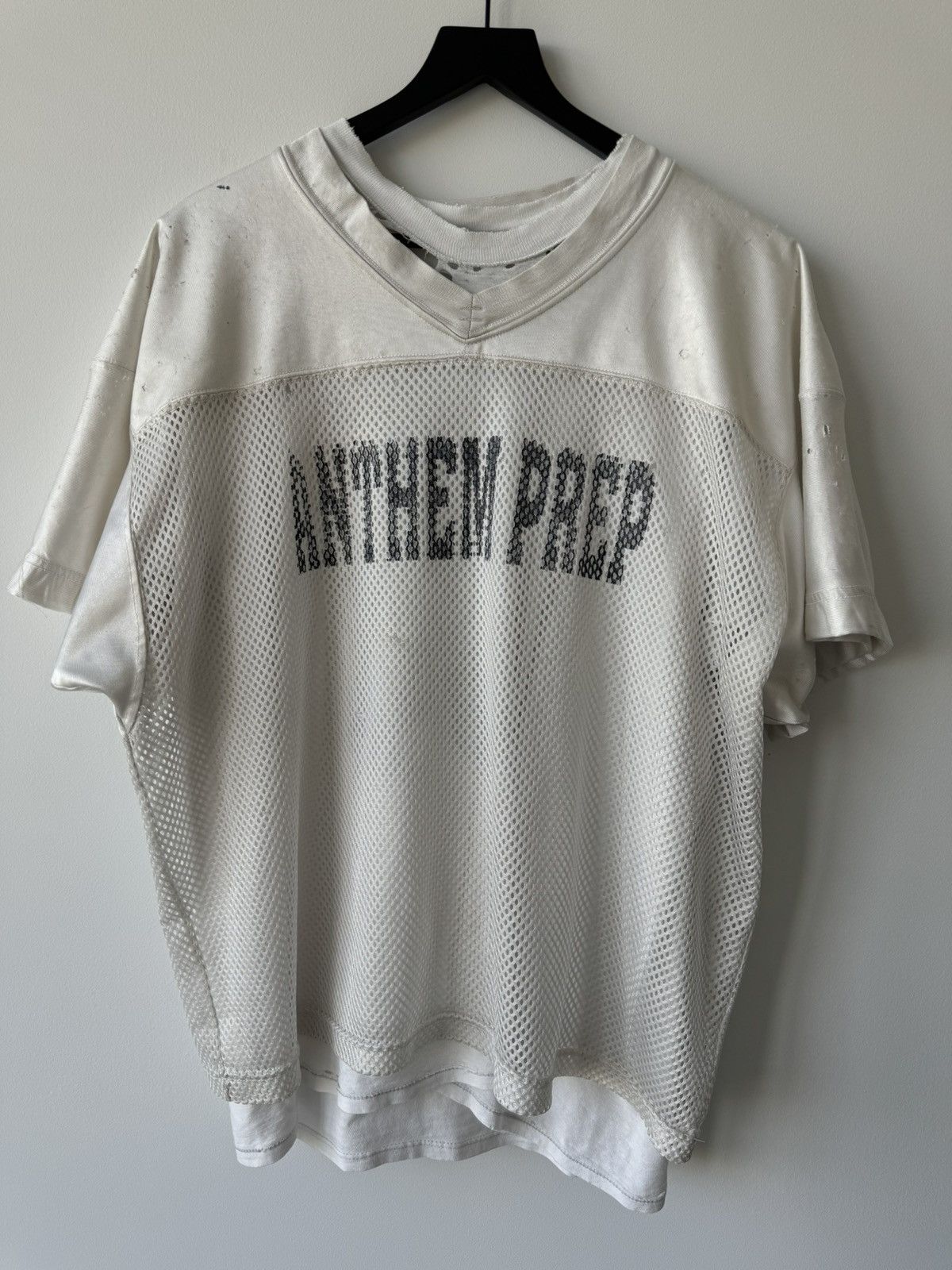 Vintage VINTAGE 90s THRASHED FADED PRACTICE FOOTBALL JERSEY OVERSIZE Size US XL / EU 56 / 4 - 1 Thumbnail
