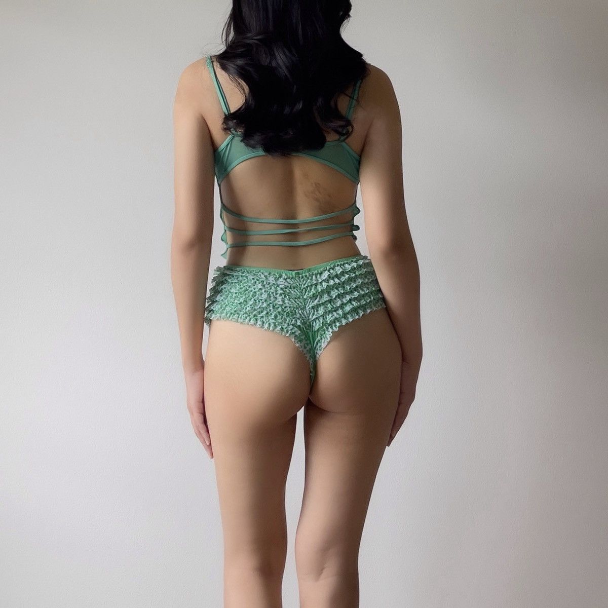 Other Adorable Green Floral Embroidered Mesh Sheer Camisole (S-M) Size M / US 6-8 / IT 42-44 - 7 Thumbnail