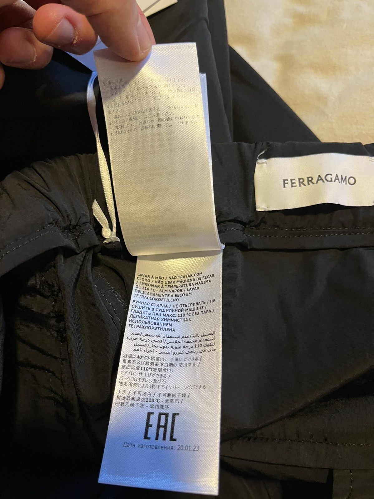Salvatore Ferragamo Ferragamo nylon wide leg pants. Size US 34 / EU 50 - 13 Thumbnail