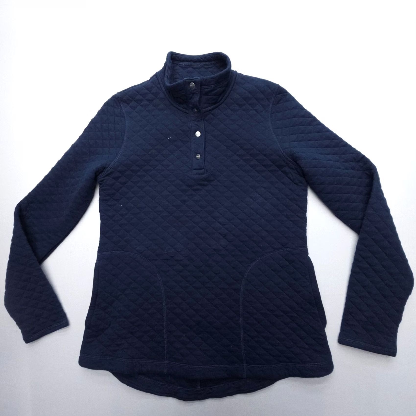 Vintage Duluth Quilted Sweatshirt Pullover Womens Small Blue Hiking Work Travel Sweatshirt Size S / US 4 / IT 40 - 2 Thumbnail