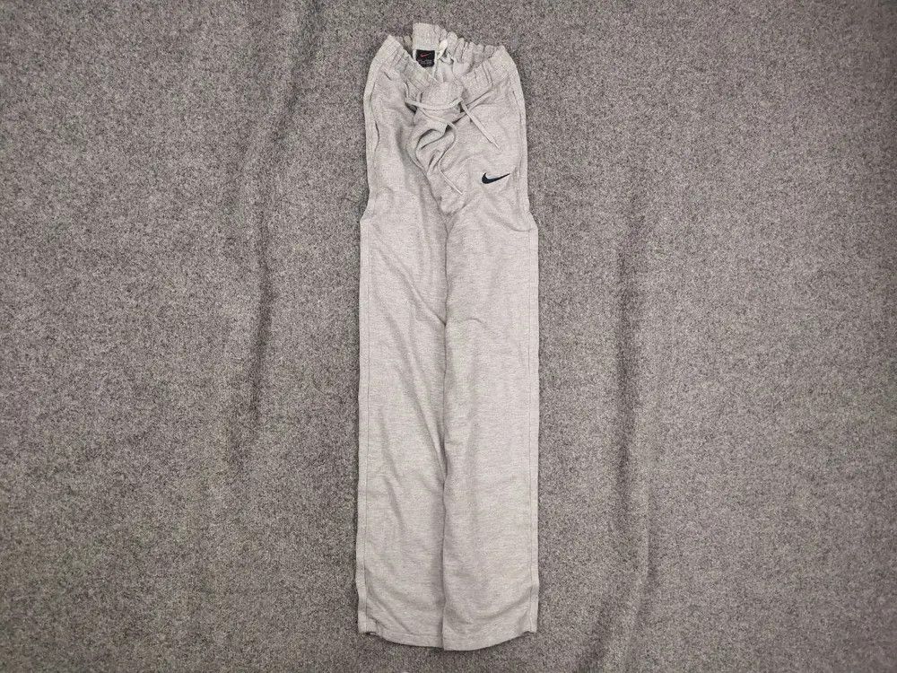 Nike Vintage Nike Swoosh Gray Cotton Baggy Track Pants Y2K Style Size US 34 / EU 50 - 1 Thumbnail