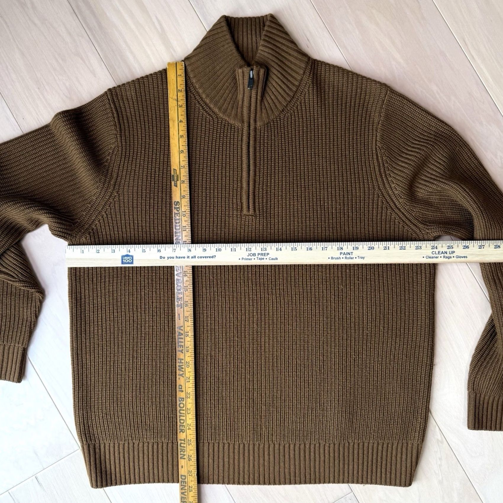 Todd Snyder Todd Snyder Merino Wool Sweater XL Camel Brown 1/4 Zip Mock Neck New York Mens Pullover Solid Knit Cap Size US XL / EU 56 / 4 - 2 Thumbnail