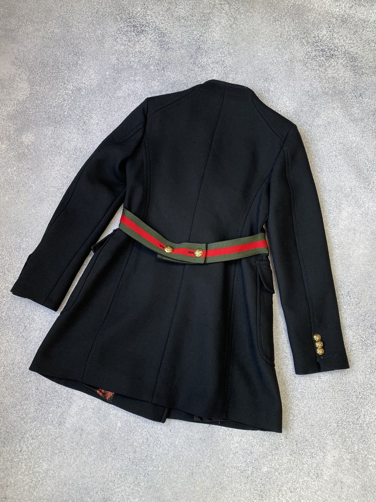Designer × Vintage Vintage Bazar Deluxe Double Breasted black wool women’s coat Size L / US 10 / IT 46 - 15 Thumbnail
