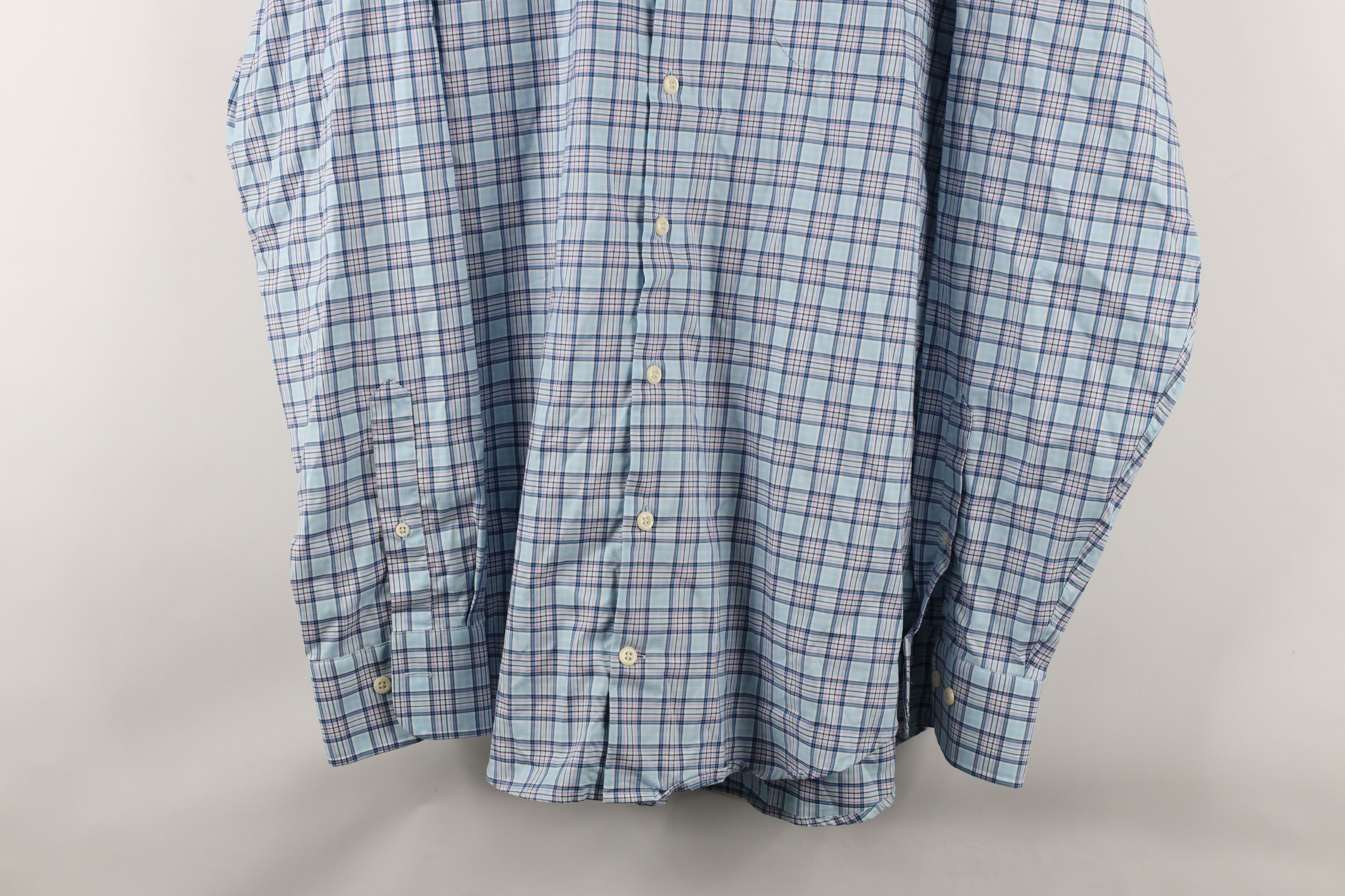 Peter Millar × Vintage Peter Millar Collared Long Sleeve Button Shirt Blue Plaid Size US XL / EU 56 / 4 - 3 Thumbnail