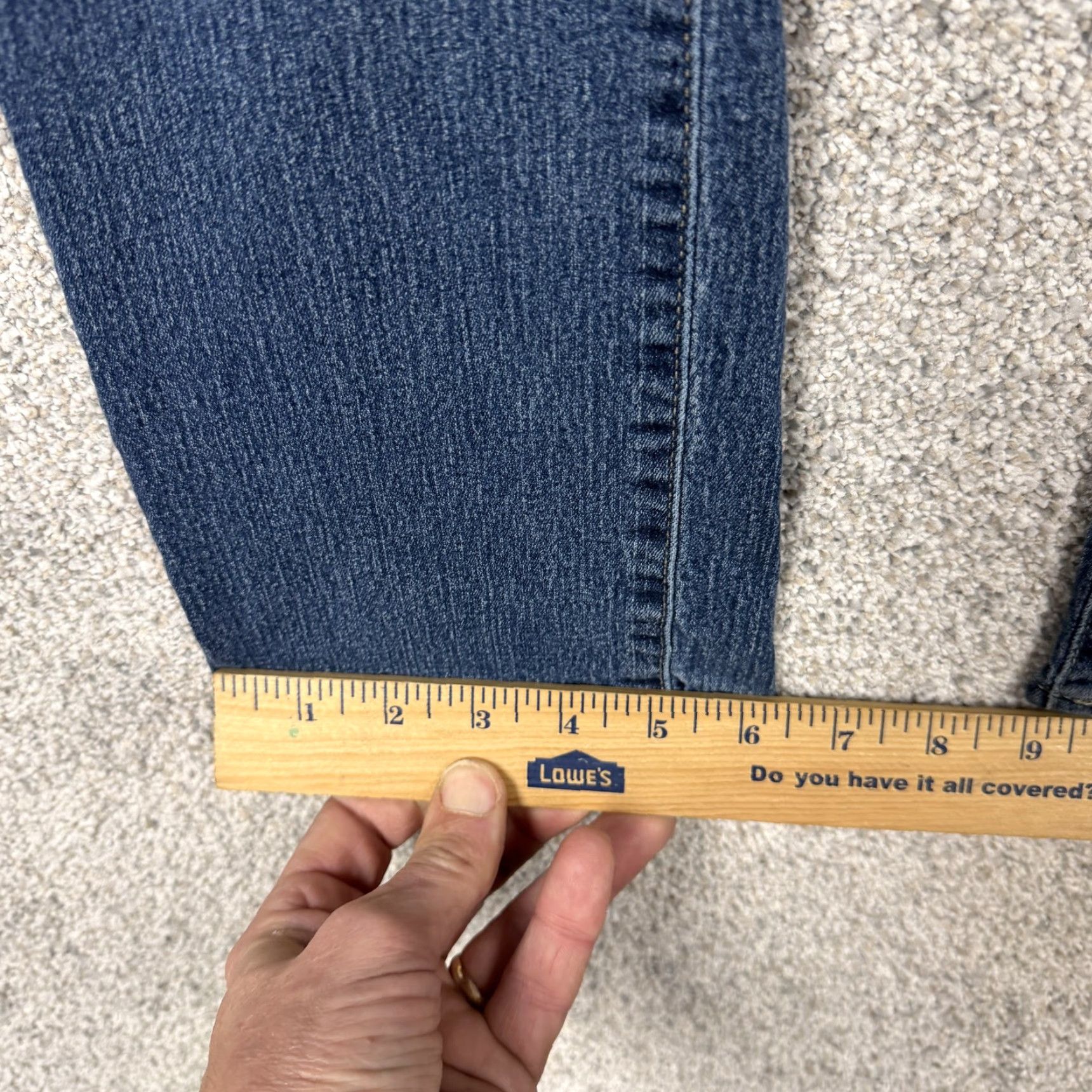 Vintage Levis Modern Slim Jeans Womens 12S 31x25 Blue Stretch Straight Denim Indie Size 34" / US 12 / IT 48 - 3 Thumbnail