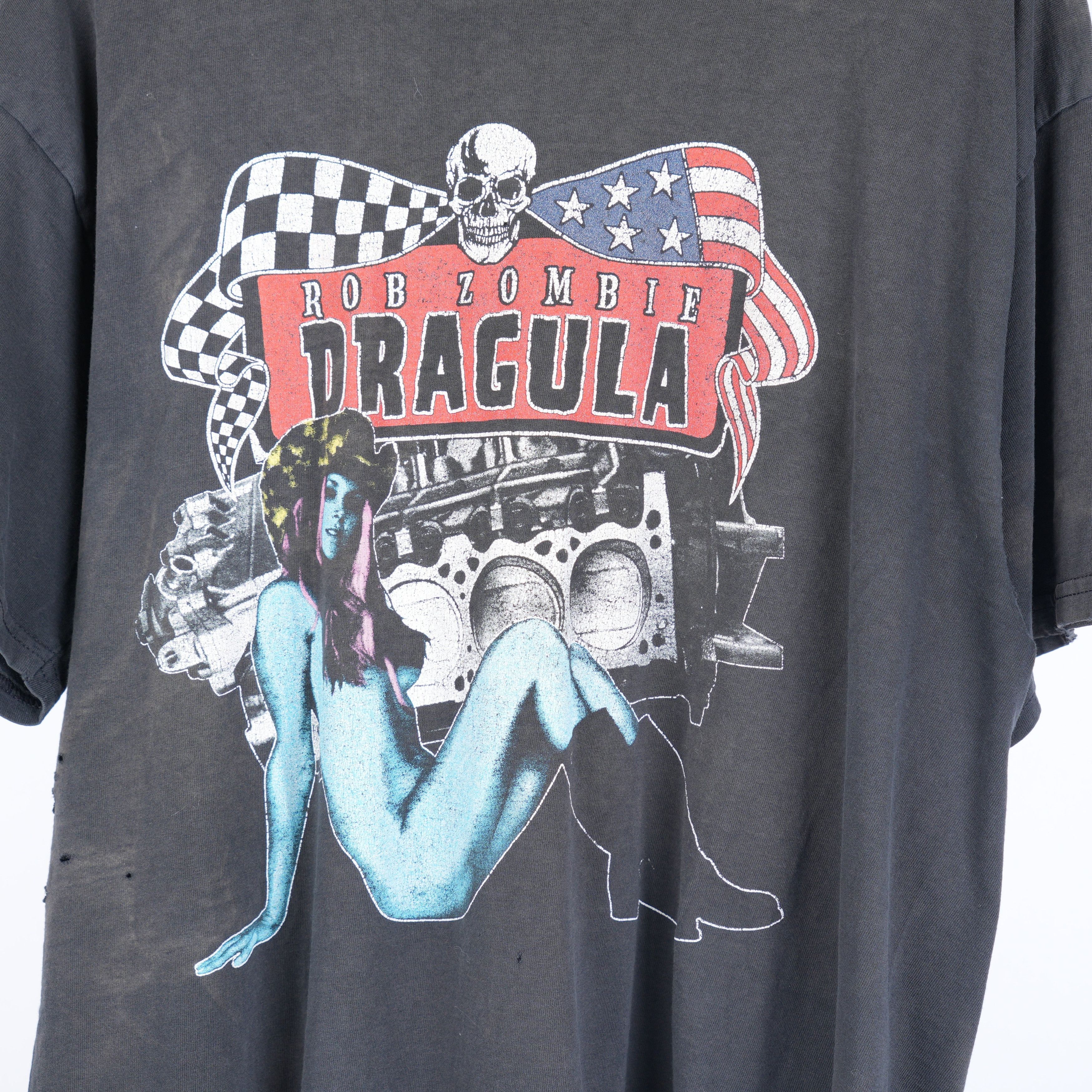 Vintage VINTAGE ROB ZOMBIE THRASHED DRAGULA TEE Size US L / EU 52-54 / 3 - 3 Thumbnail