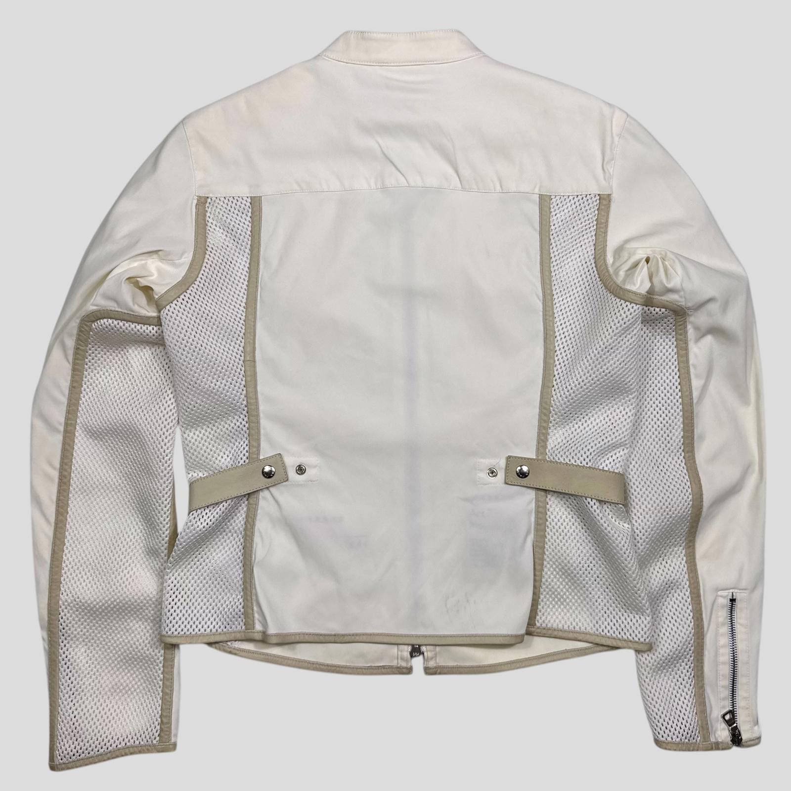 Prada Prada Sport SS00 Mesh and Leather Nylon Moto Jacket - IT44