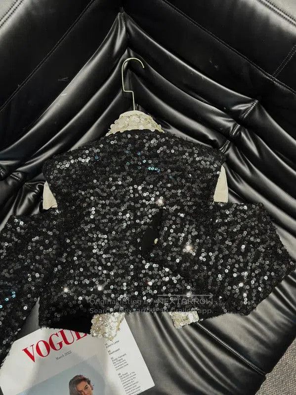 Balmain Balmain Black Silk Embroidered Women's Jacket . Size M / US 6-8 / IT 42-44 - 6 Thumbnail