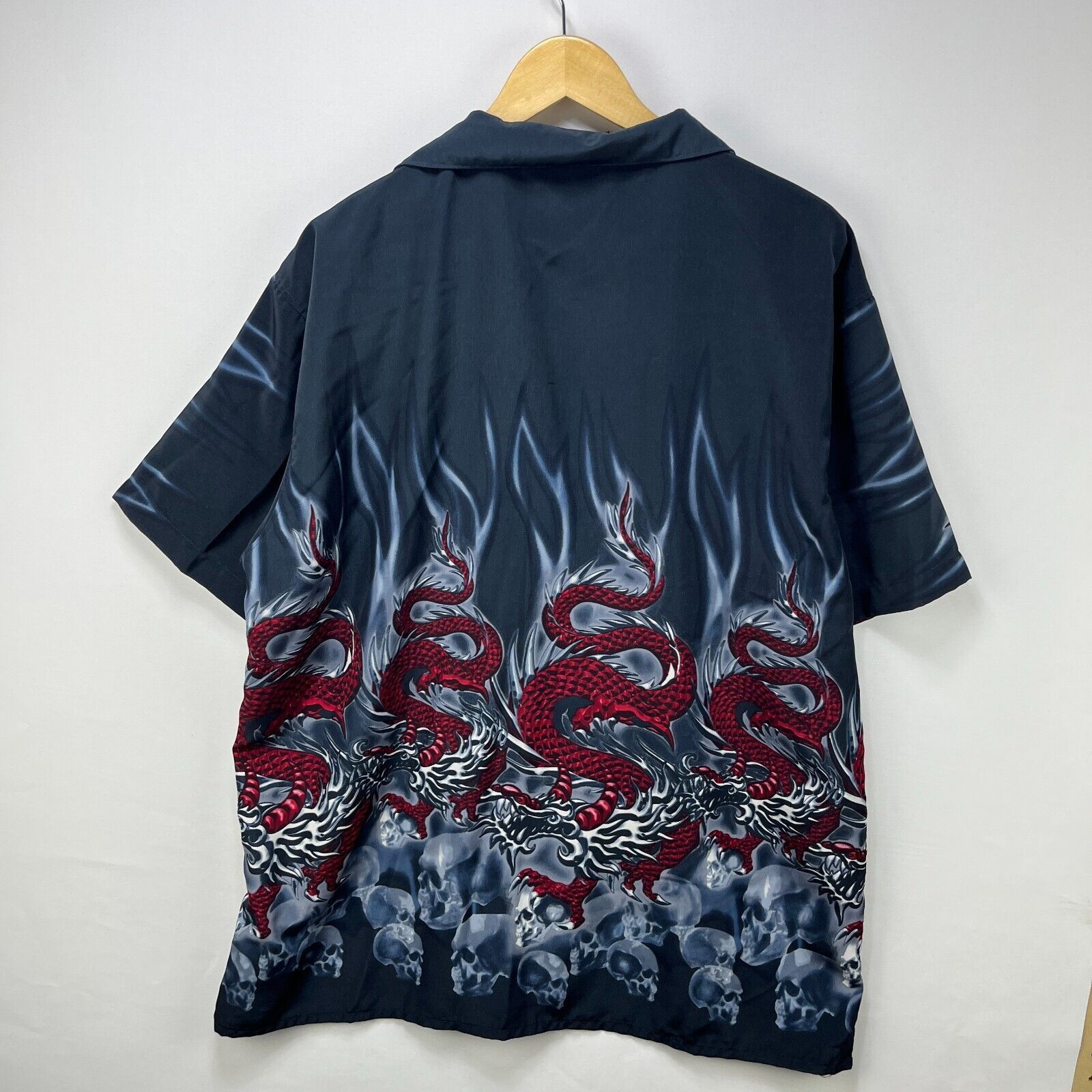 Vintage Vintage Red Dragon Button Up Hawaiian Flames All Print XL Size US XL / EU 56 / 4 - 6 Thumbnail