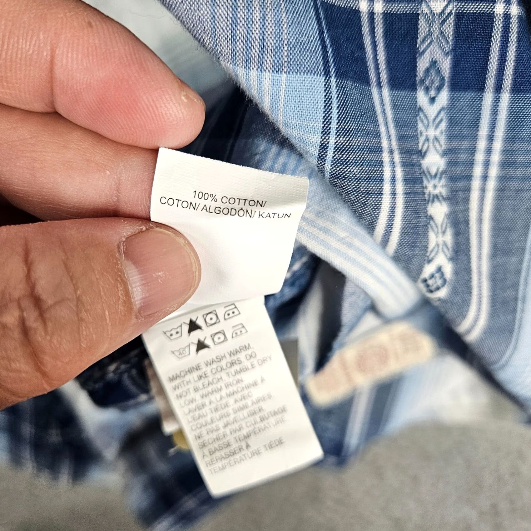 Lucky Brand LUCKY BRAND Men’s Blue Plaid Snap Button Shirt XL Button-Up Casual Denim-Style? Not Denim Size US XL / EU 56 / 4 - 6 Thumbnail