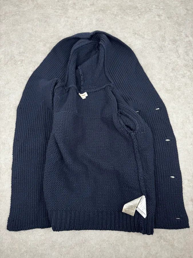 Diesel 2000s Diesel Navy Wool Buttoned Officer Hooded Sweater Size US M / EU 48-50 / 2 - 7 Thumbnail