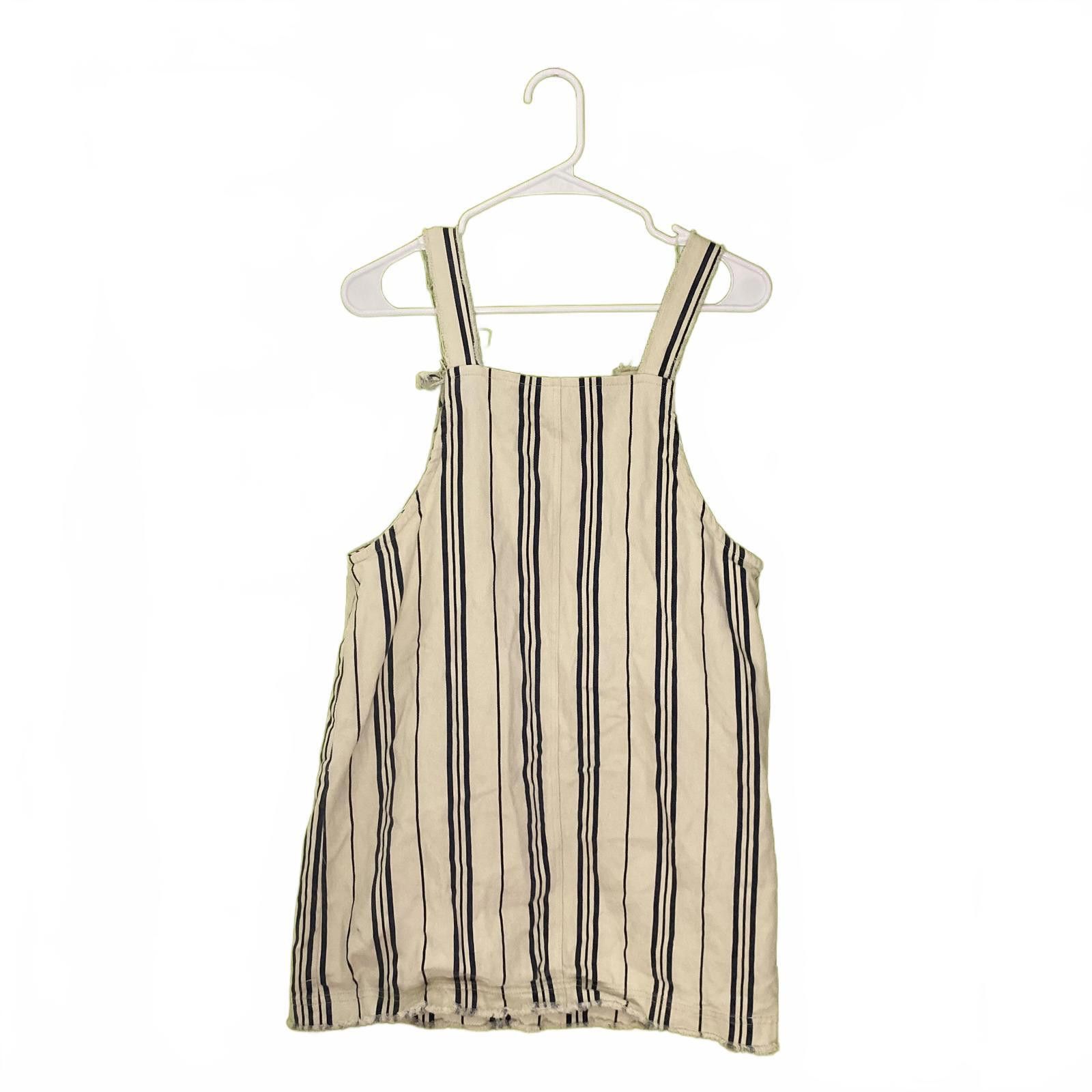 Designer Altard State Cream and Blue Overall Mini Dress S Size S / US 4 / IT 40 - 2 Thumbnail