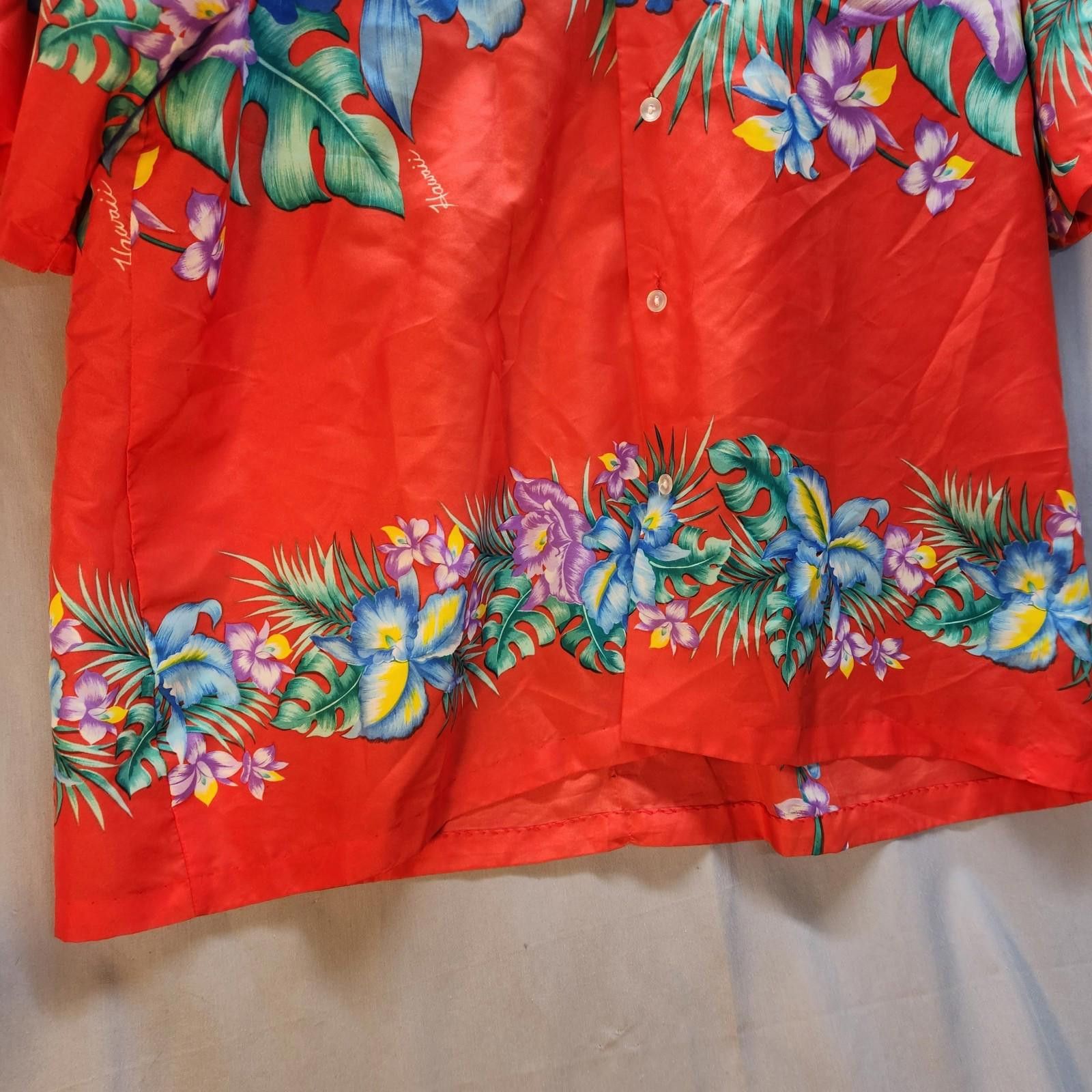 Designer Vintage Royal Creations Hawaiian Shirt Red Floral Size 2XL Size US XXL / EU 58 / 5 - 3 Thumbnail