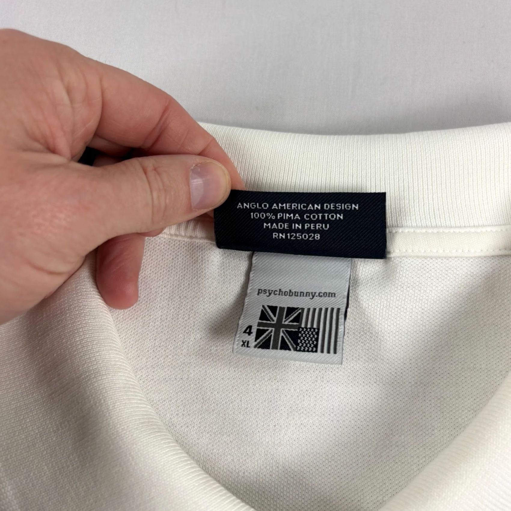 Psycho Bunny Psycho Bunny Polo Shirt Mens 4XL White Pima Cotton Short Sleeve Casual Shirt Polo Mens 4XL White Size US XXL / EU 58 / 5 - 5 Thumbnail