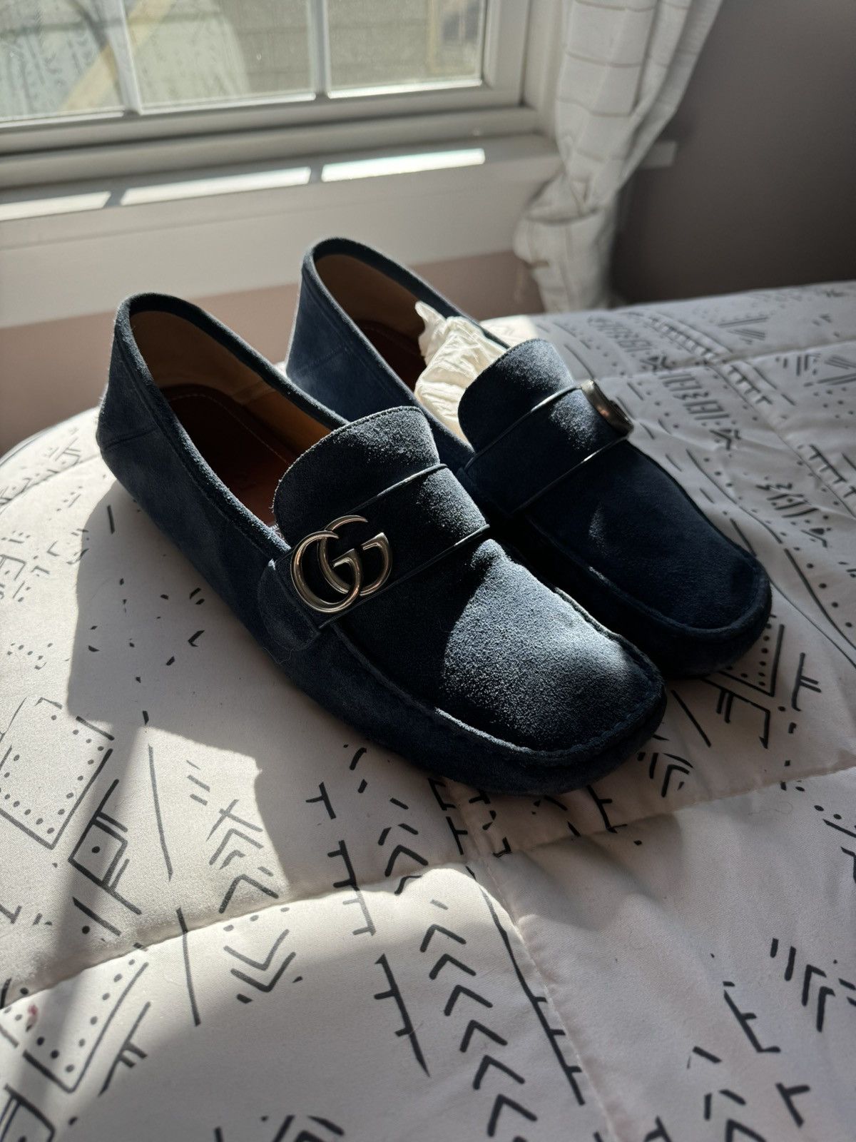 Gucci suede loafers