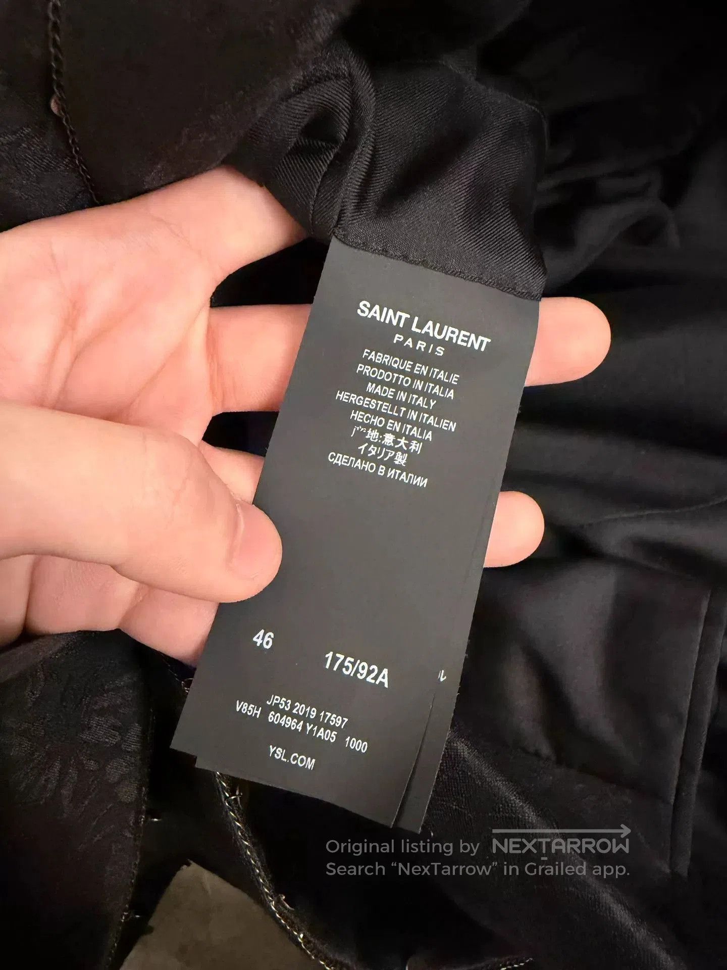 Saint Laurent Paris Saint Laurent Black Floral Pattern Blazer. Size US S / EU 44-46 / 1 - 8 Thumbnail