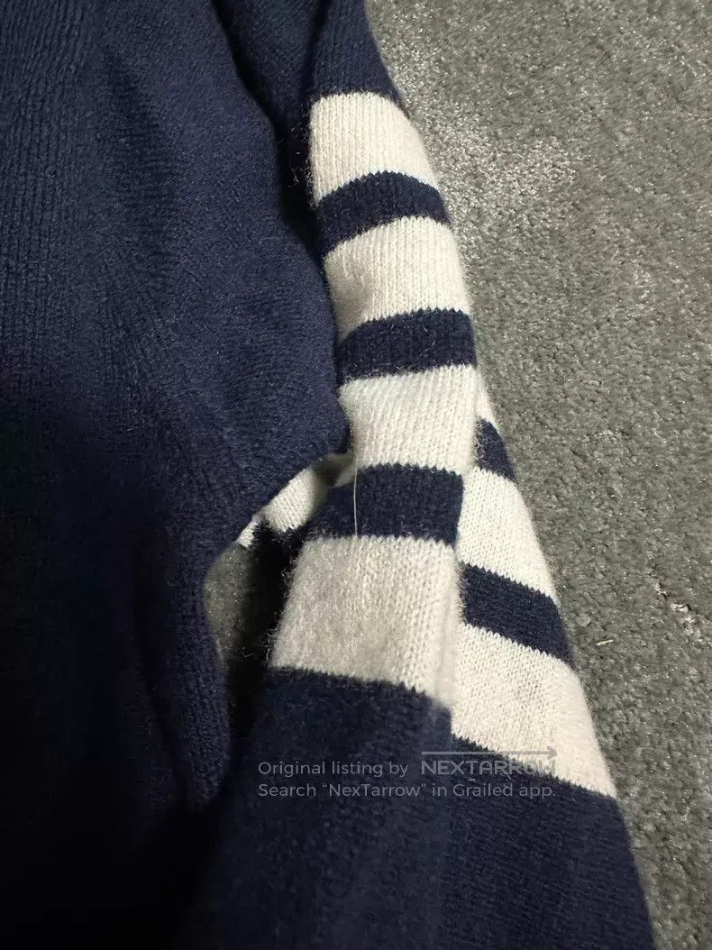 Thom Browne Thom Browne Classic Four Stripe Cashmere Cardigan Sweater Size US L / EU 52-54 / 3 - 5 Thumbnail