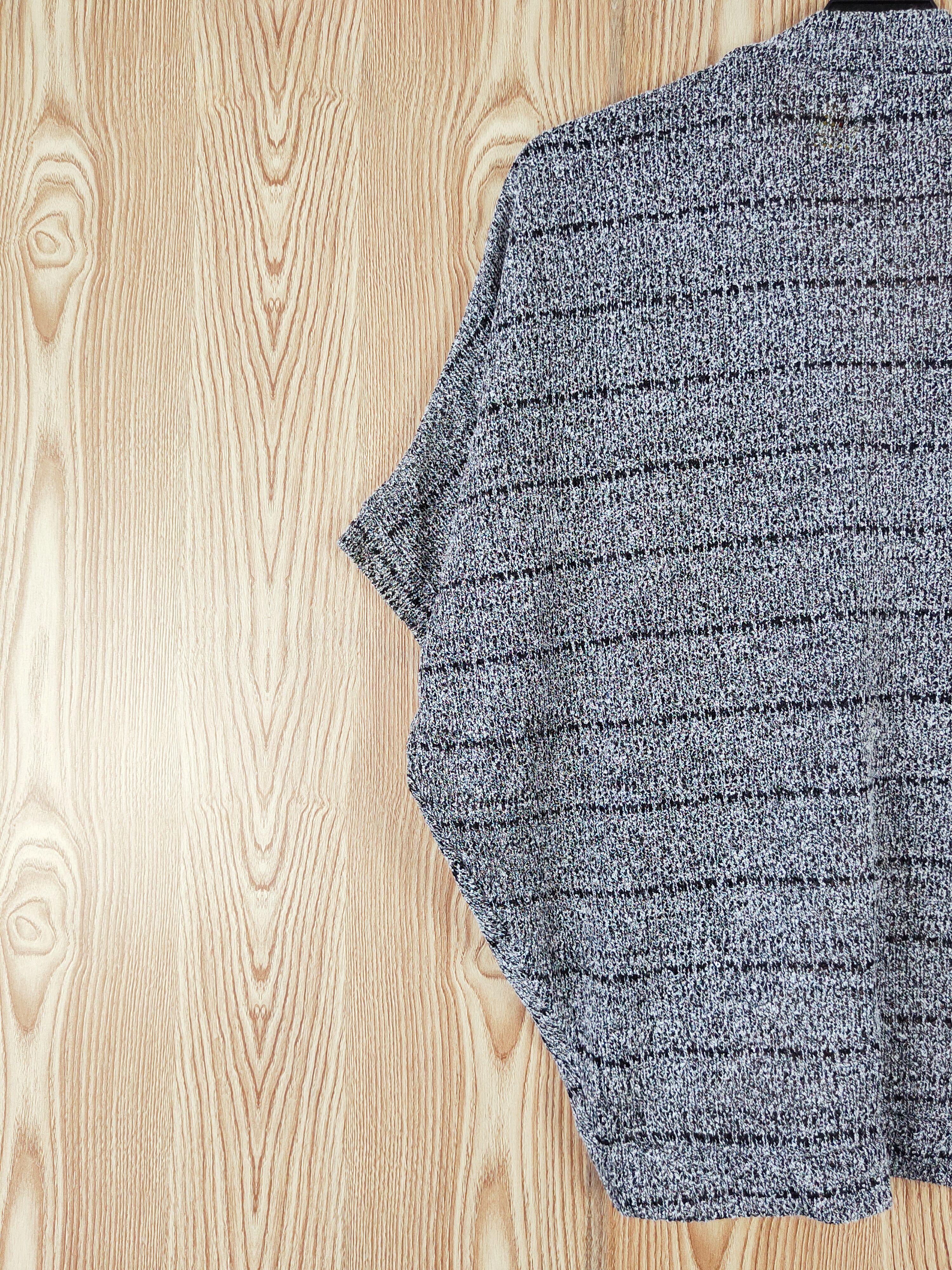 Japanese Brand Ventviolet batwing Black Knitwear Cardigan #W768 Size M / US 6-8 / IT 42-44 - 8 Thumbnail