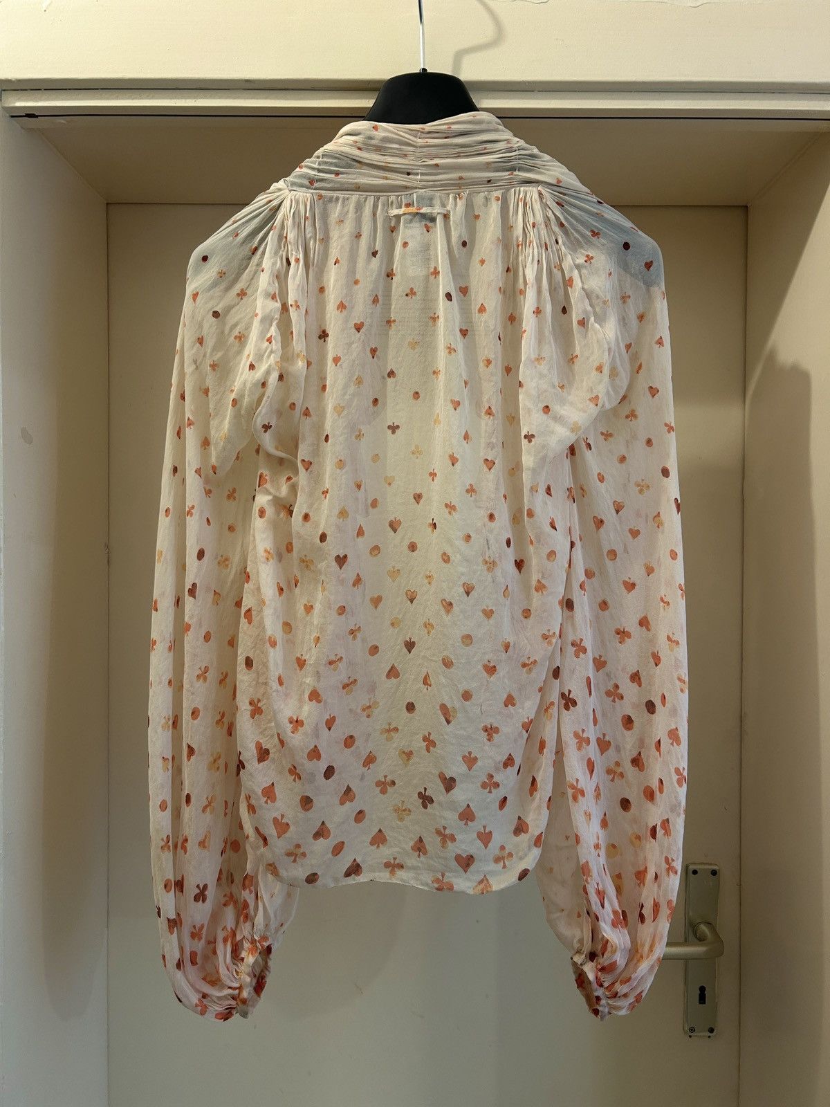 Jean Paul Gaultier Vintage pleated silk blouse with printed pattern Size M / US 6-8 / IT 42-44 - 11 Thumbnail