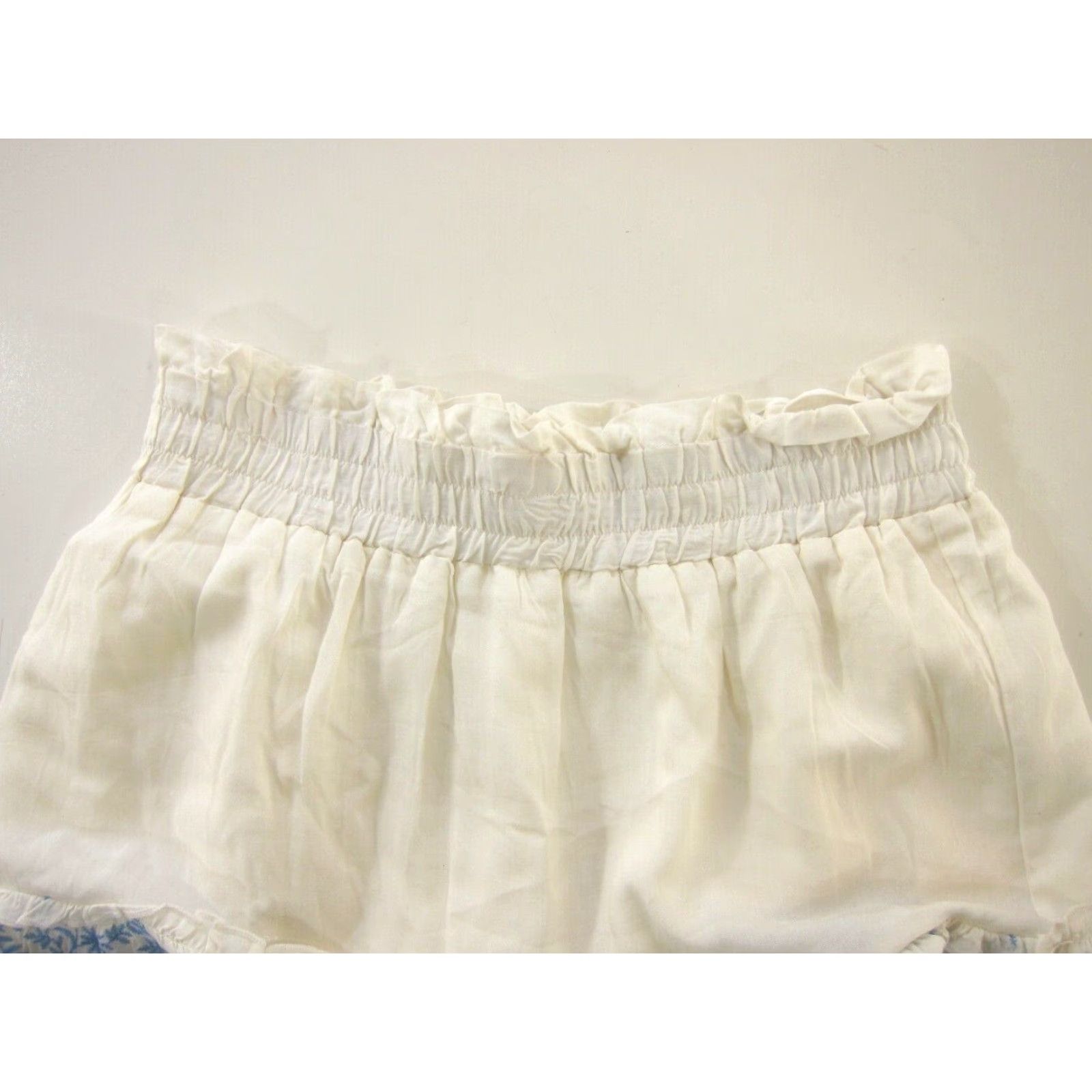 Vintage Miami Skirt Women M White 100% Rayon Floral Embroidered Boho Peasant Short Size 32" / US 10 / IT 46 - 6 Thumbnail
