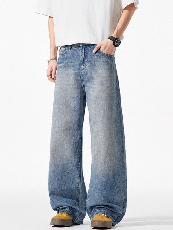 Japanese Brand Retro washed Cleanfit American men's casual jeans Size US 32 / EU 48 - 1 Thumbnail