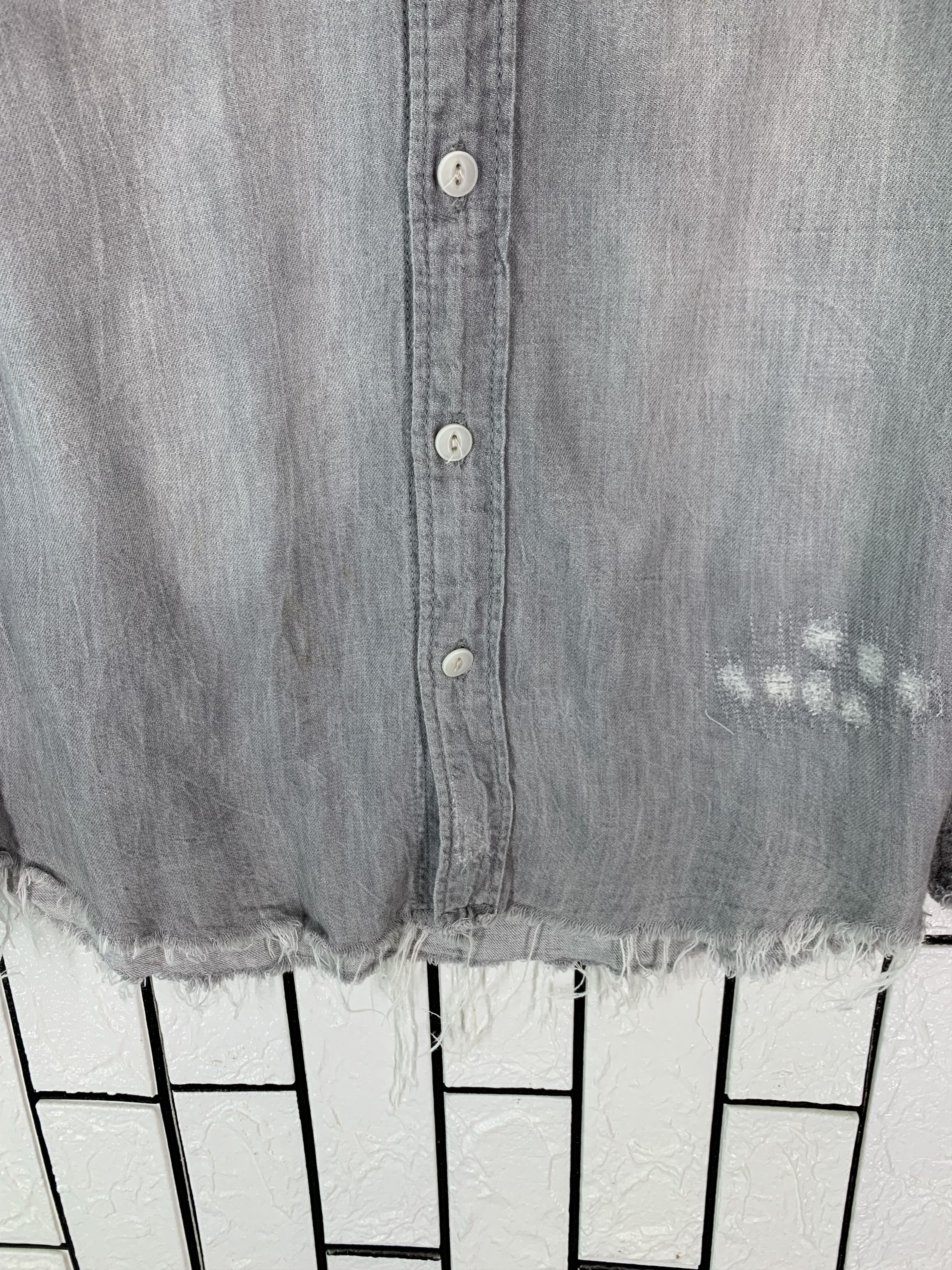 Vintage H&M Distressed Denim Shirt Button Size US S / EU 44-46 / 1 - 2 Thumbnail