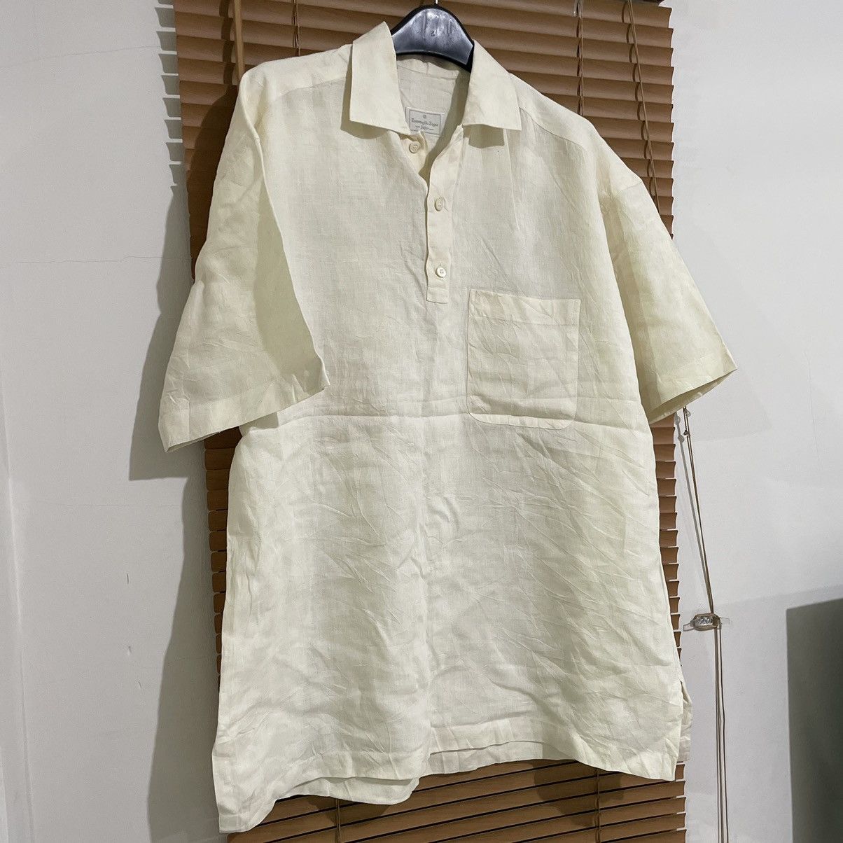 Ermenegildo Zegna Ermenegildo Zegna Linen Soft Oversize Shirt Size US M / EU 48-50 / 2 - 2 Thumbnail