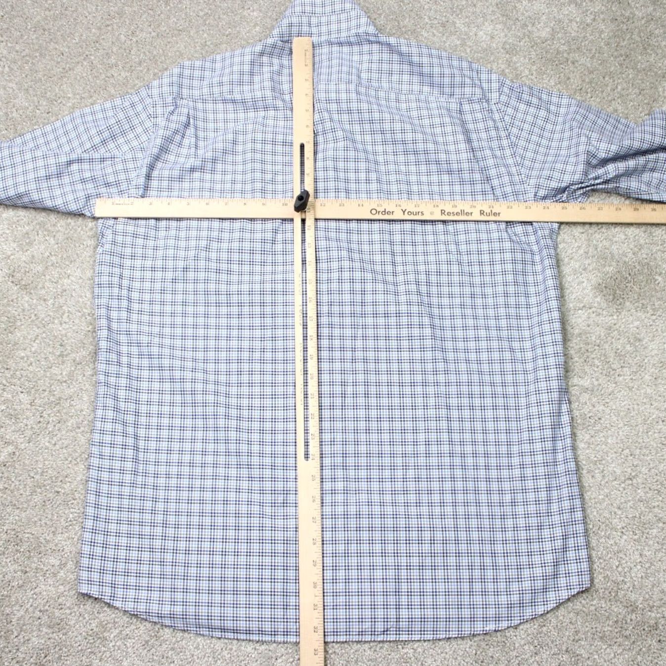 Vintage St. Croix Shirt Mens XL Blue/Black Check Long Sleeve Button Up 100% Cotton Size US XL / EU 56 / 4 - 7 Thumbnail