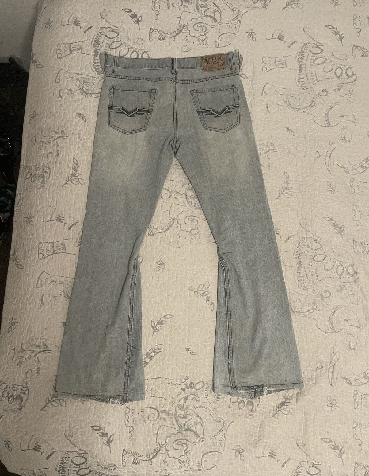 Japanese Brand × Vintage Custom flared light grey denim Size US 30 / EU 46 - 2 Thumbnail