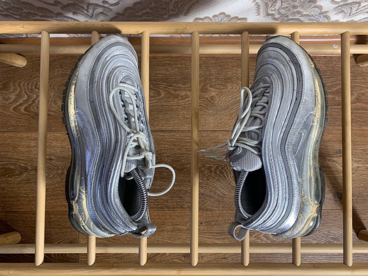 Nike × Vintage VERY RARE NIKE AIR MAX 97 SILVER REFLECTIVE DRILL SWOOSH Y2K Size US 8.5 / EU 41-42 - 9 Thumbnail