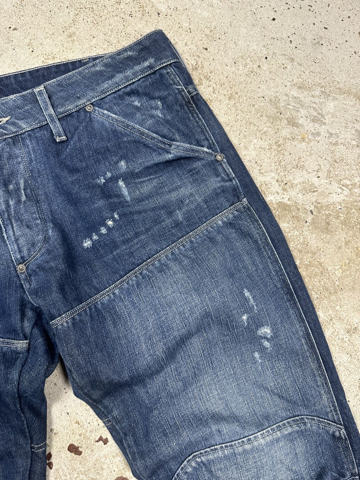 G-Star Vintage G Star Raw 5620 3D Low Tapered Double Knee Denim Size US 34 / EU 50 - 5 Thumbnail