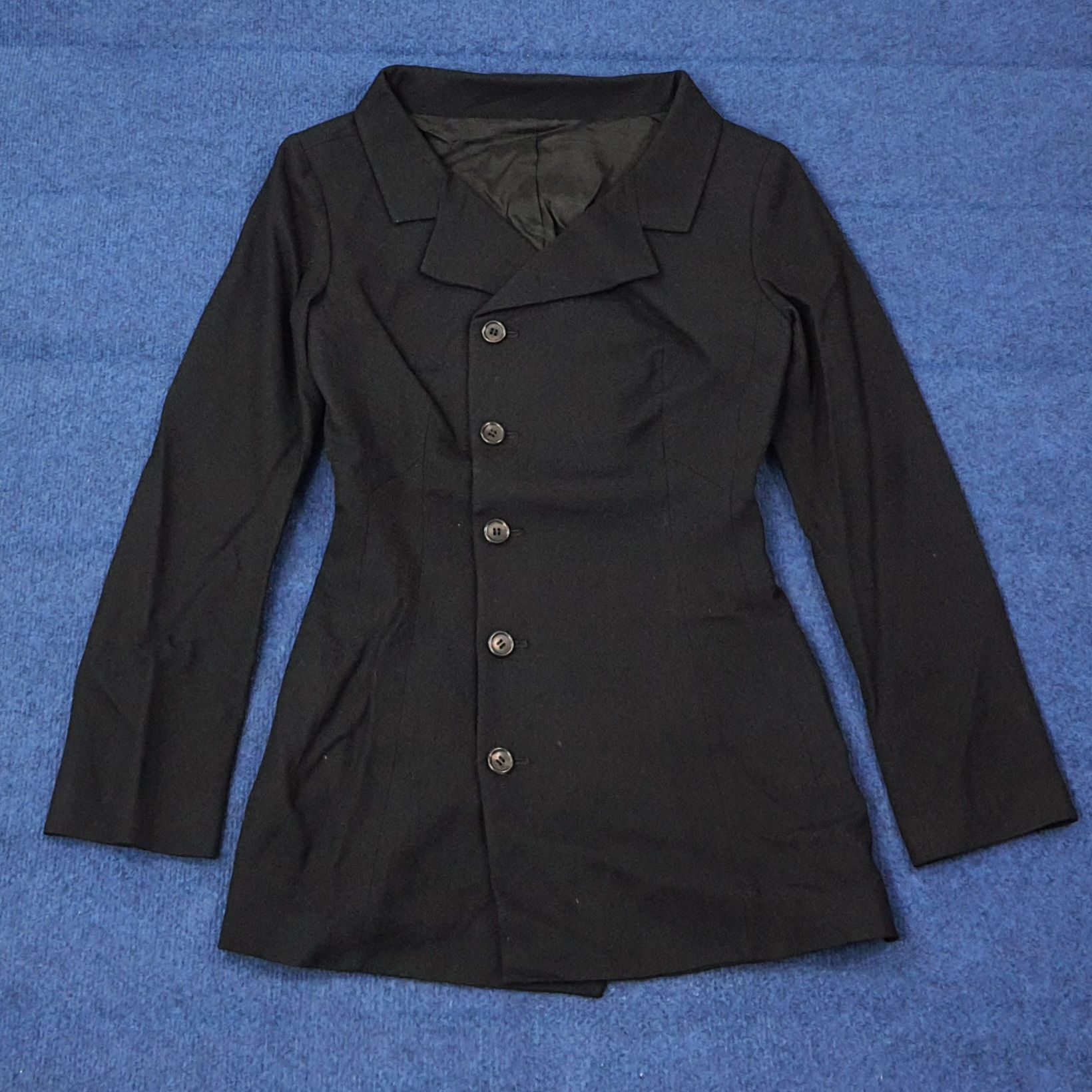 Yohji Yamamoto Vintage Yohji Yamamoto NOIR Black Longline Blazer C268N27 Size XS / US 0-2 / IT 36-38 - 1 Thumbnail