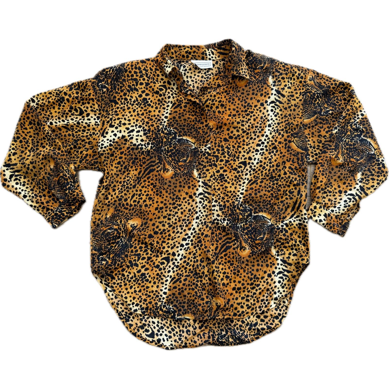 Vintage Vintage Cat Leopard Print Retro Top Buttondown Animal Size L / US 10 / IT 46 - 5 Thumbnail