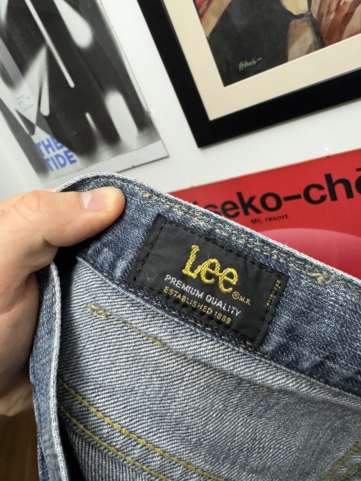 If Six Was Nine Lee Flared Jeans Vintage Y2k Denim Avant Garde Streetwear Size US 31 - 6 Thumbnail