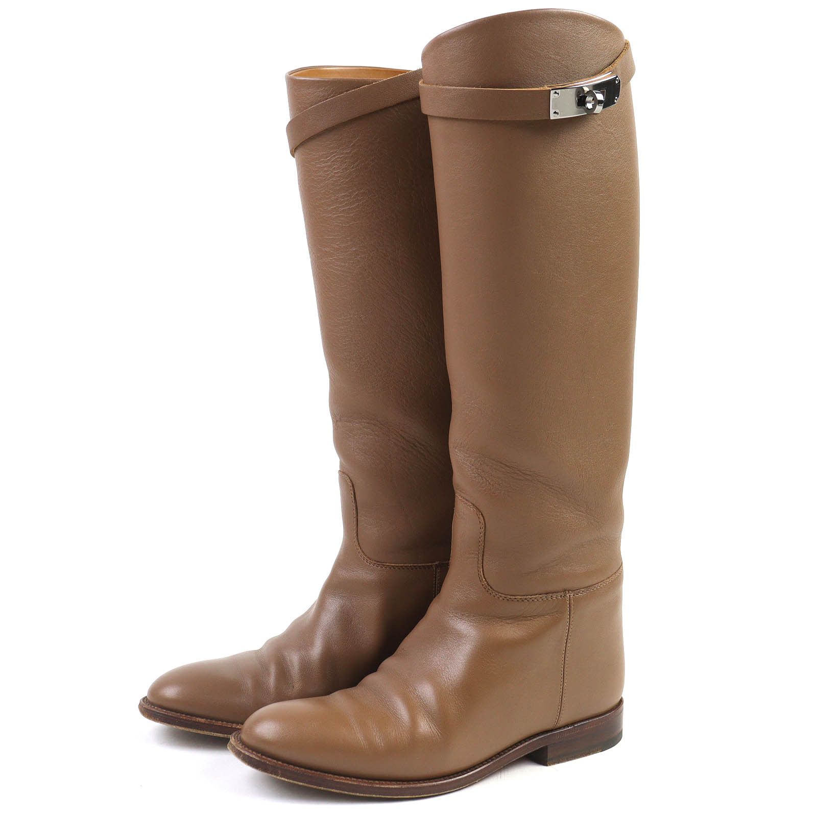 Hermes Hermes Hermes Jumping Kelly Buckle Leather Boots Leather Shoes DUTY FREE for USA Size ONE SIZE - 1 Thumbnail
