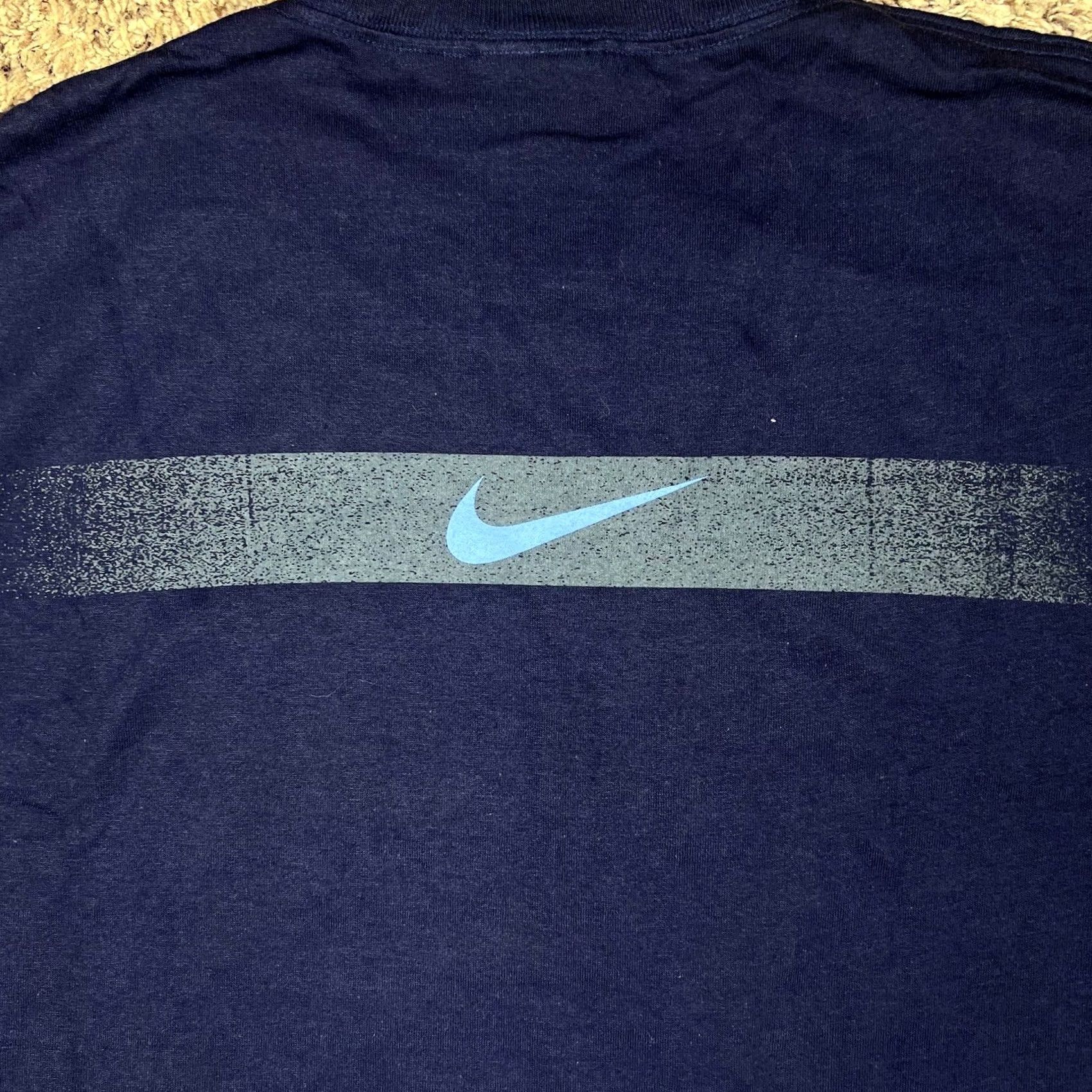 Nike VINTAGE Nike T-Shirt Navy Blue 90s Spellout Double Sided Graphic XL Mens Size US XL / EU 56 / 4 - 5 Thumbnail