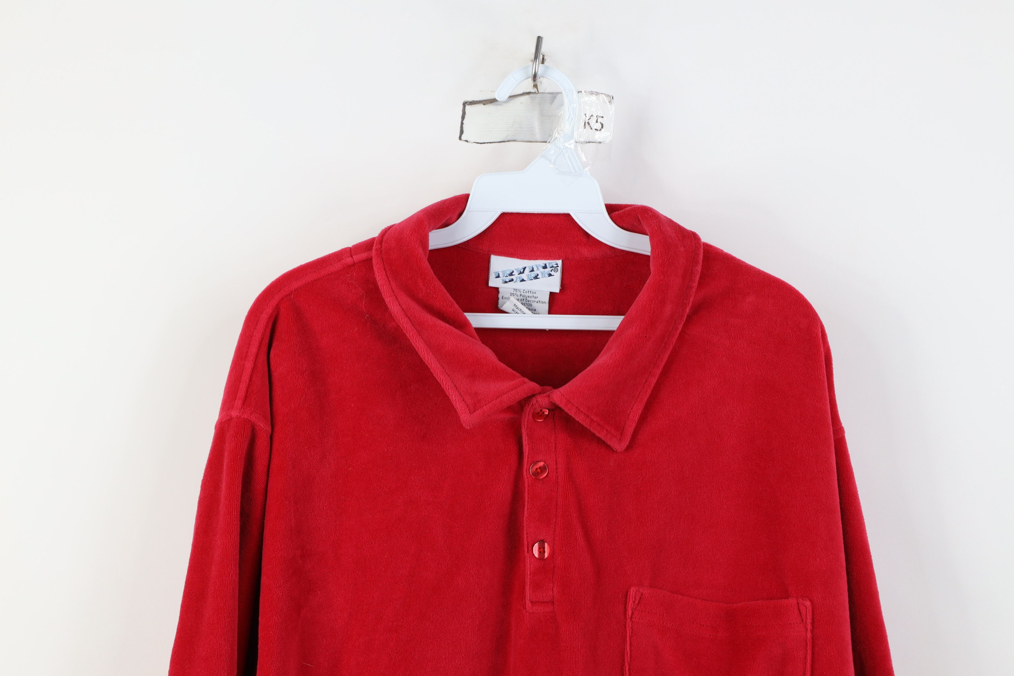 Vintage Vintage 90s Streetwear Collared Long Sleeve Rugby Polo Size US XL / EU 56 / 4 - 2 Thumbnail