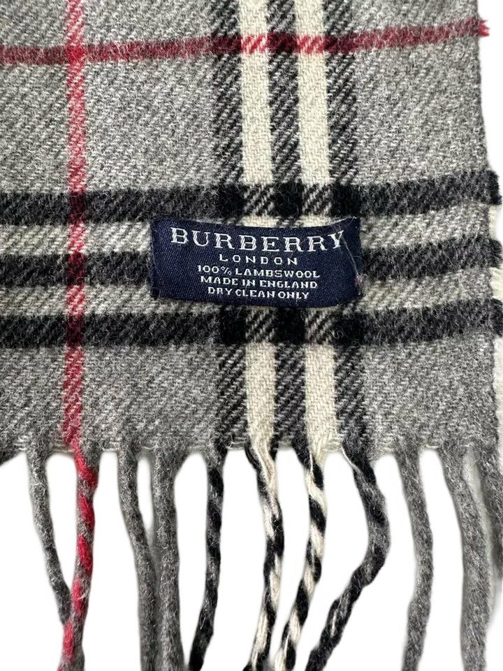 Burberry Burberry Classic Check Grey 100% Lambswool Unisex Scarf Size ONE SIZE - 5 Thumbnail