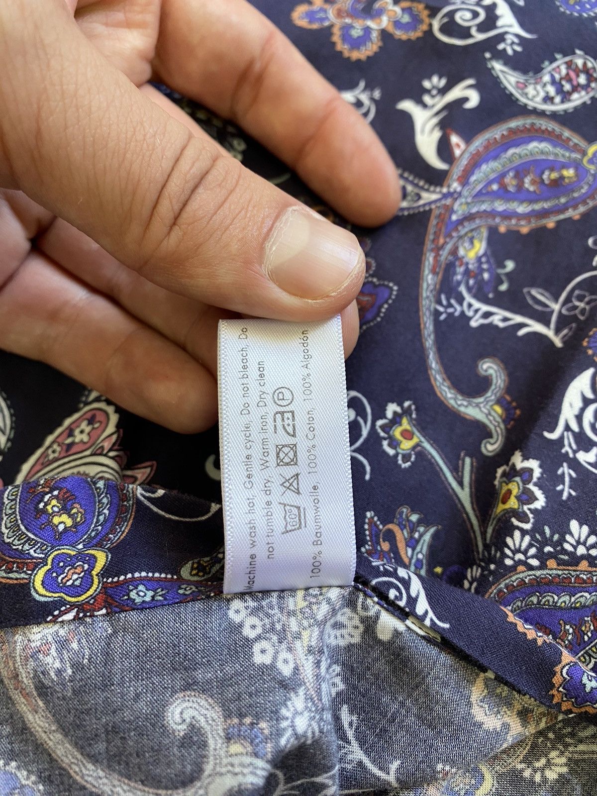 Eton Eton Mens Paisley Multicolor Button Up Shirt Size M Size US M / EU 48-50 / 2 - 12 Thumbnail