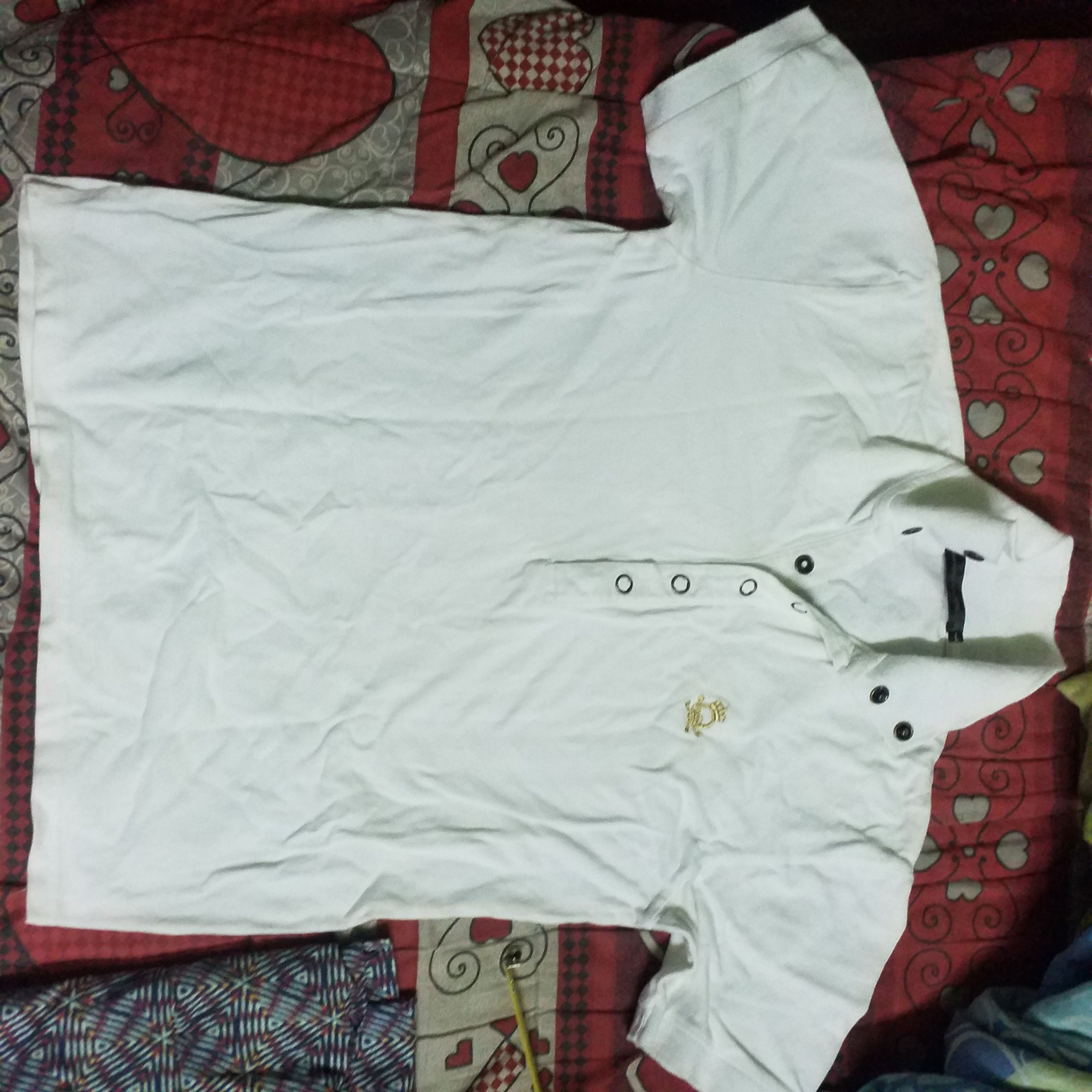 image of Schlussel x Seditionaries Gold Skull Big Snap Button in White, Men's (Size Medium)