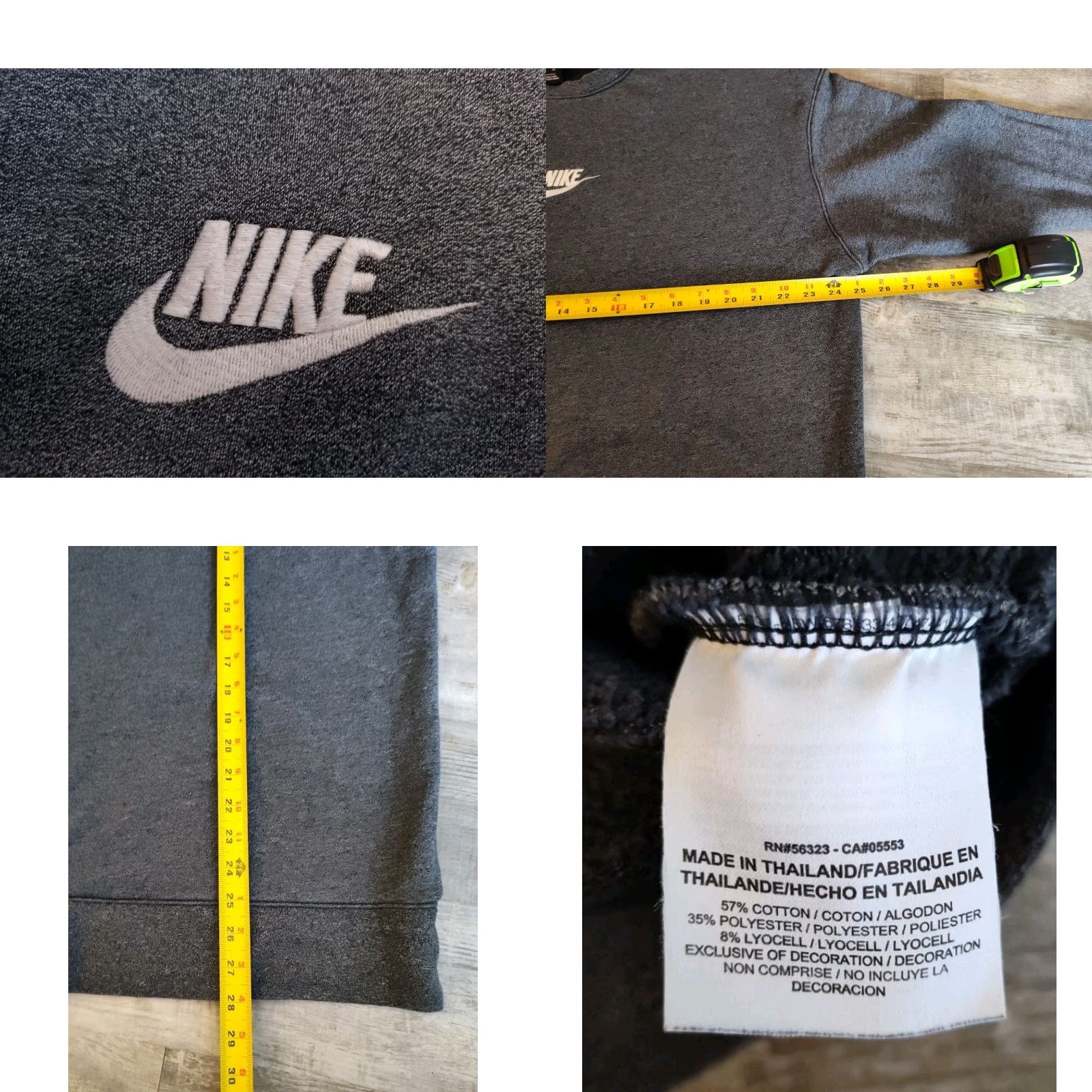 Nike VINTAGE Nike Sportswear Heritage Crew Sweatshirt Mens XL Gray Casual Athletic Pullover 90s Sports Size US XL / EU 56 / 4 - 8 Thumbnail