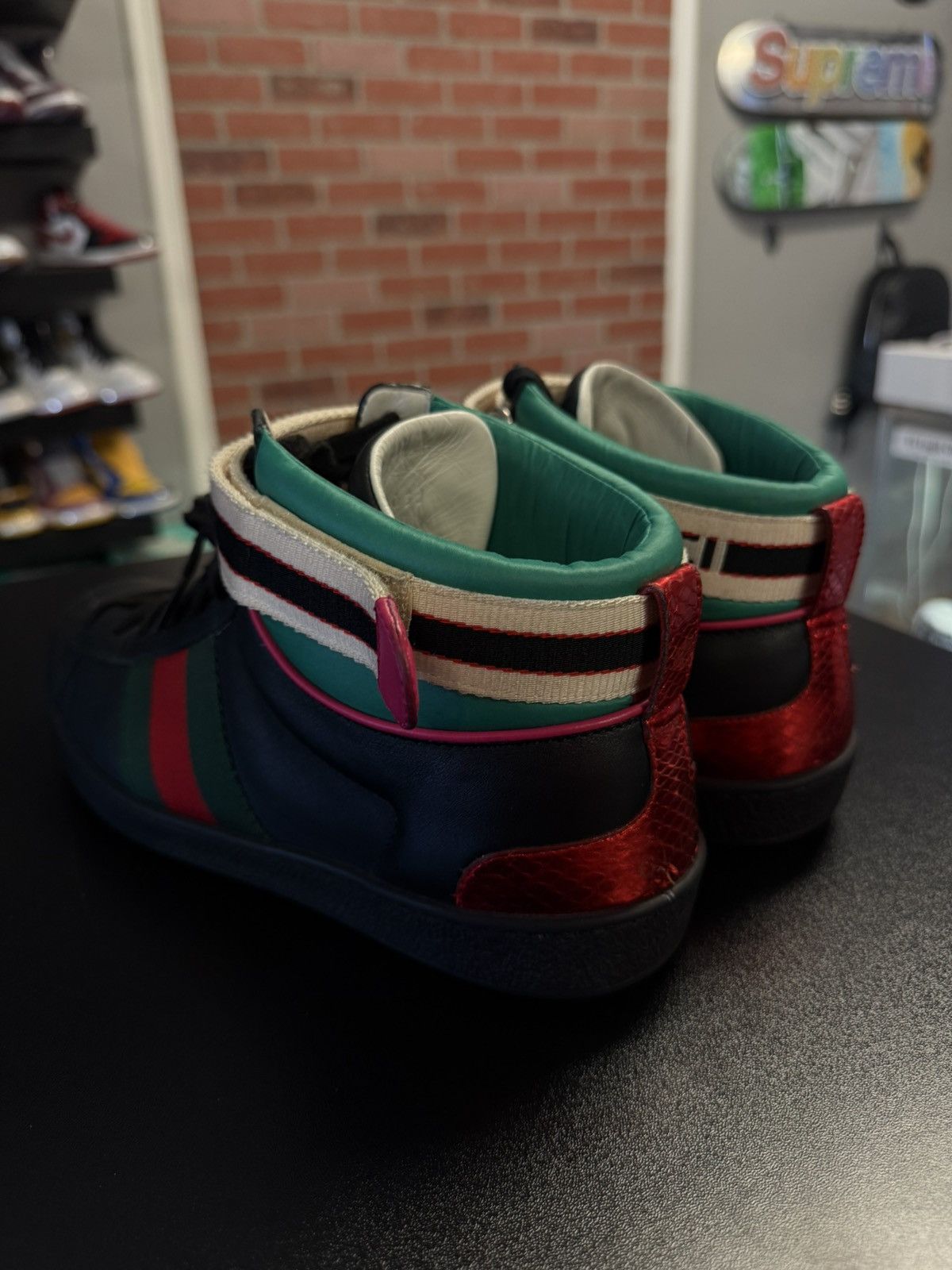 Gucci Gucci Mid Top Sneaker W Strap Size 8G/8.5US Size US 8.5 / EU 41-42 - 9 Thumbnail