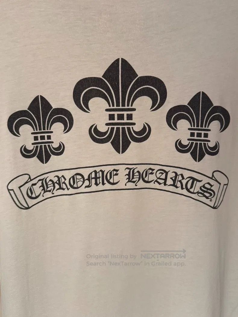 Chrome Hearts CHROME HEARTS White Back Three Scouts Flower V Neck Short Size US XL / EU 56 / 4 - 3 Thumbnail